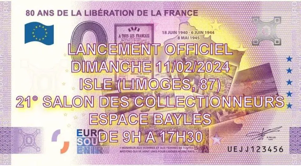 Billet Euro Souvenir