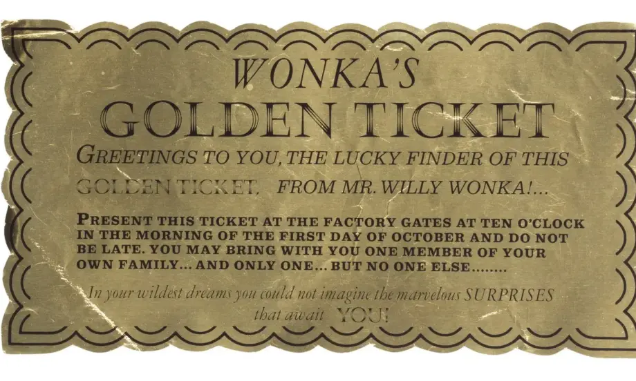 Оригинален златен билет на Уили Уонка ще бъде продаден на търг (СНИМКА) - Tribune.bg