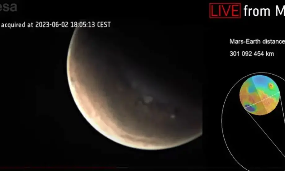 Европейската космическа агенция излъчи на живо от Марс (ВИДЕО) - Tribune.bg